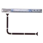 Cadre porte - rideau d'angle pour baignoire - cm. 80x94 / 180 extensible