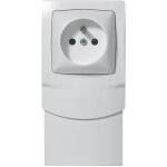 Legrand - cadre saillie 1 poste avec prise de courant pour moulure 16mm