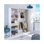 Dressing 158x400x187h cm blanc mat et chêne ? nettuno Dressing 158x400x187h cm blanc mat et chêne ? nettuno