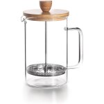 Cafeti�re fran�aise en bois, cafeti�re � piston, filtre en acier inoxydable, 8 tasses, acier inoxydable ...