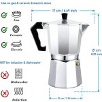 Cafeti�re italienne moka express en aluminium expresso - couvert transparent (9 tasses 450 ml)