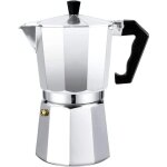 Cafetire italienne moka express en aluminium expresso - couvert transparent (9 tasses 450 ml)