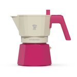 Cafetiere italienne - pezzetti - futurexpress - aluminium - 3 tasses - fuschia