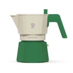 Cafetiere italienne - pezzetti - futurexpress - aluminium - 3 tasses - vert