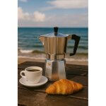 Cafetiere italienne - pezzetti - italexpress - aluminium - 6 tasses - inox