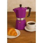 Cafetiere italienne - pezzetti - italexpress - aluminium - 6 tasses - lila