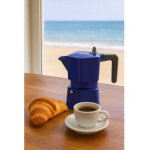 Cafetiere italienne - pezzetti - pentaexpress - aluminium - 3 tasses - bleu