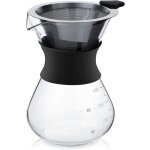 Cafetire manuel verre, filtre acier inoxydable, brasseur goutte -  - goutte, bureau maison, infusion ...