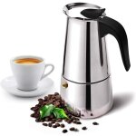 Cafeti�re, cafeti�re moka en acier inoxydable, cafeti�re italienne, 6 tasses / 10 oz, cafeti�re expresso ...
