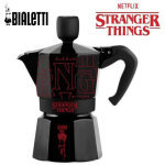 Cafeti�re moka bialetti moka express stranger things 3 tasses 130 ml noir / rouge