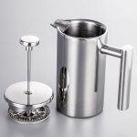Cafeti�re � piston fran�aise 800 ml, cafeti�re isotherme � double paroi en acier inoxydable