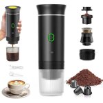 Cafeti�re portable 3 en 1 compatible capsules et caf� moulu chauffage rapide 12v extraction intelligente ...