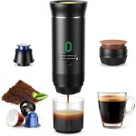 Cafeti�re portable 3 en 1, cafetiere rechargeable expresso machine a cafe compatible avec capsules ness ...