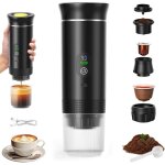 Cafeti�re portable 3 en 1, rechargeable cafeti�re portable de voyage, 12v expresso machine a cafe pour ...