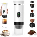 Cafeti�re portable 3 en 1, rechargeable cafeti�re portable de voyage, 12v expresso machine a cafe pour ...