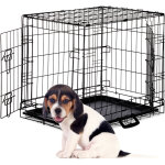 Cage pour chien pliante boîte transport voiture box pour chiot 2 portes bac fond box grillage métal m ... Cage pour chien pliante boîte transport voiture box pour chiot 2 portes bac fond box grillage métal m ...