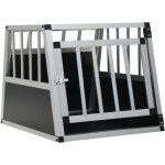 Vidaxl ? cage pour chien 54 x 69 x 50 cm ? aluminium et mdf ? avec 1 porte ? l�g�re et facile � transporter ...
