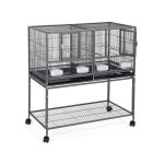 Cage d'elevage pour oiseaux avec deux espaces divis�s cage pour petit oiseaux exotiques canaris madarin ...