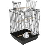 Cage  oiseaux avec corde de jouet 40 x 40 x 58 cm cage pour perruche canari calopsitte ouverture suprieure ...