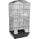 Cage  oiseaux portable avec mangeoires pour perroquet / perruche / canari / parakeet / calopsitte lgante ...
