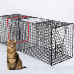 Cage pliable portable, cage pi�ge � animaux noire, 60x20x18cm, grande capacit�