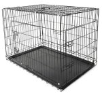 Tresko cage de transport 107 x 71 x 77 cm pour chien pliable 2 portes transportable caisse de transport ...