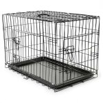 Tresko cage de transport 77 x 48 x 54 cm pour chien pliable 2 portes transportable caisse de transport ...