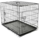 Tresko cage de transport 91 x 58 x 64 cm pour chien pliable 2 portes transportable caisse de transport ...