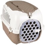 Bama - cage de transport, tour taupe taille xs 33 x 52 x 34 cm pour petit chiens ou chats