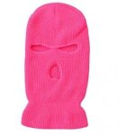 Cagoule de ski rose fluo couvre masque rose