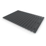 Caillebotis en bois composite gris pour cabine rectangulaire - dimensions 104 x 74 cm Caillebotis en bois composite gris pour cabine rectangulaire - dimensions 104 x 74 cm