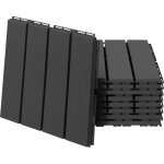 Caillebotis - dalles terrasse - lot de 9 - embo�tables, installation tr�s simple - petits carreaux composite ...