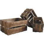 Aubry gaspard - caisse en bois vieilli (lot de 3)