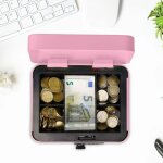 Caisse a monnaie avec serrure a combinaison en acier plateau a 5 compartiments