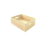 Caisse pin brut 40x30x15 cm - sans marque