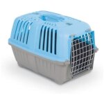 Caisse transport - aim - pratiko pour chien et chat en plastique, 48 x 31 x 32 cm, porte en mtal