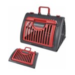 Caisse de transport pour chat 'pliable' 46cm rouge