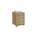 Caisson 4 tiroirs sur roulettes chne - taunio