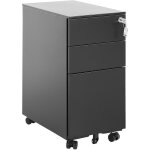 Caisson de rangement moderne pour bureau à 3 tiroirs serrure à clé roulettes métal noir bolsena ii Caisson de rangement moderne pour bureau à 3 tiroirs serrure à clé roulettes métal noir bolsena ii