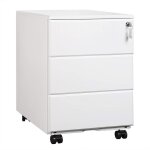 Caisson de bureau caisson de rangement avec serrures et roulettes, en mtal avec 3 tiroirs pour dossiers, ...
