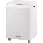 Caisson � rideau sur roulettes 2 tiroirs blanc orga 70cm