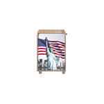 Beaux meubles pas chers - caisson  rideau sur roulettes h70 cm chne dcor new york - gaetan