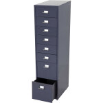 Mendler - caisson  roulettes boston t851, placard  tiroirs en acier, 109x28x44 cm 8 tiroirs - gris ...
