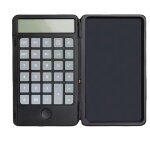 Calculatrice de bureau noire basique avec tablette graphique lcd 6 pouces, rechargeable, pliable, portable, ...
