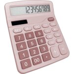 Calculatrice de bureau solaire rose 1 pice (12154cm) - grand cran lcd  12 chiffres, mini calculatrice ...