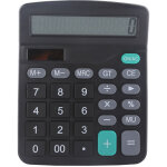 Calculatrice, fonction standard calculateur de bureau 14x12 cm (noir)