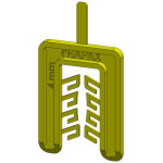 Cale fourchette 55x40 epaisseur 4 jaune - 10 pi�ces