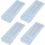 Cale porte sol caoutchouc, 4 pices antidrapante bloc arrts de portes durables butee de portail bloque ...