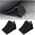 Cales de roue de remorque en 2 parties, cales de frein de voiture, cale de roue en plastique avec poign�e ...