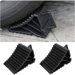 Cales de roue de remorque en 2 parties, cales de frein de voiture, cale de roue en plastique avec poigne ...